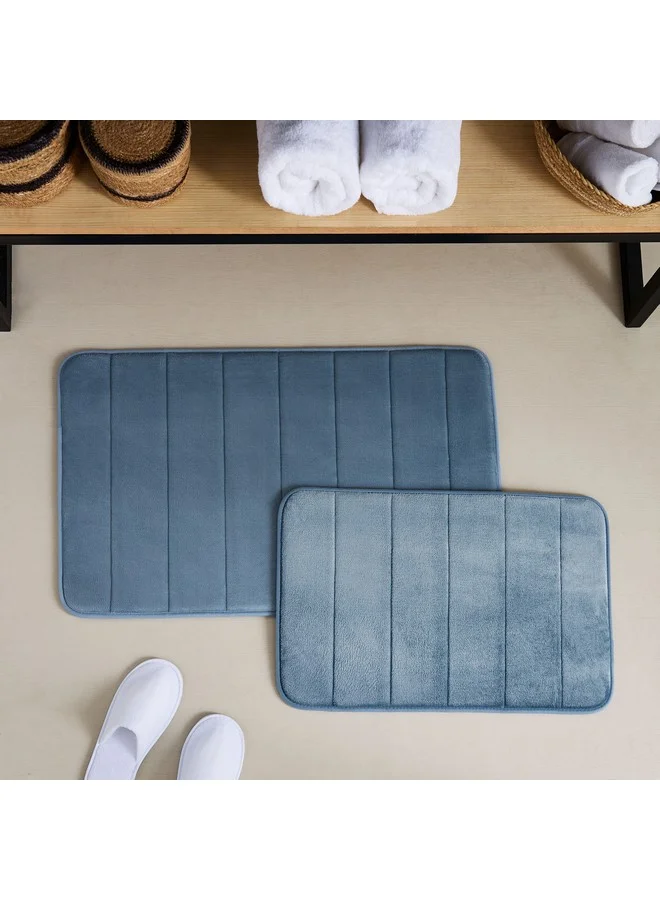 Home Box Snug 2-Piece Memory Foam Bathmat Set 80 x 50 cm