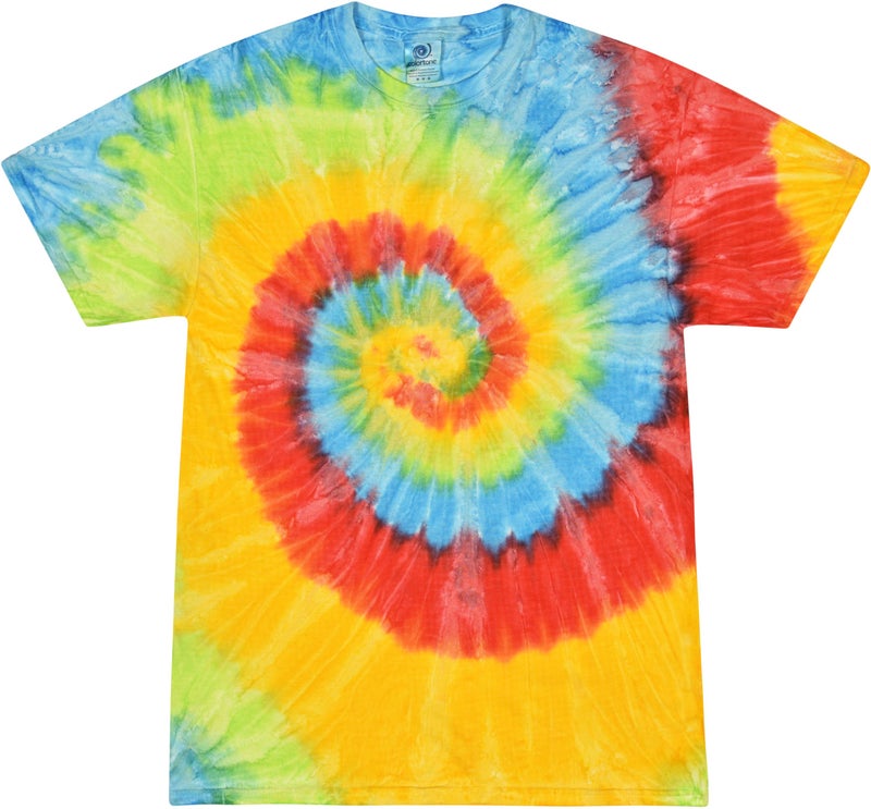 Colortone 100% Cotton Pigment Tie Dye T-Shirt for Women and Men, Small, Pastel Neon - Image 2