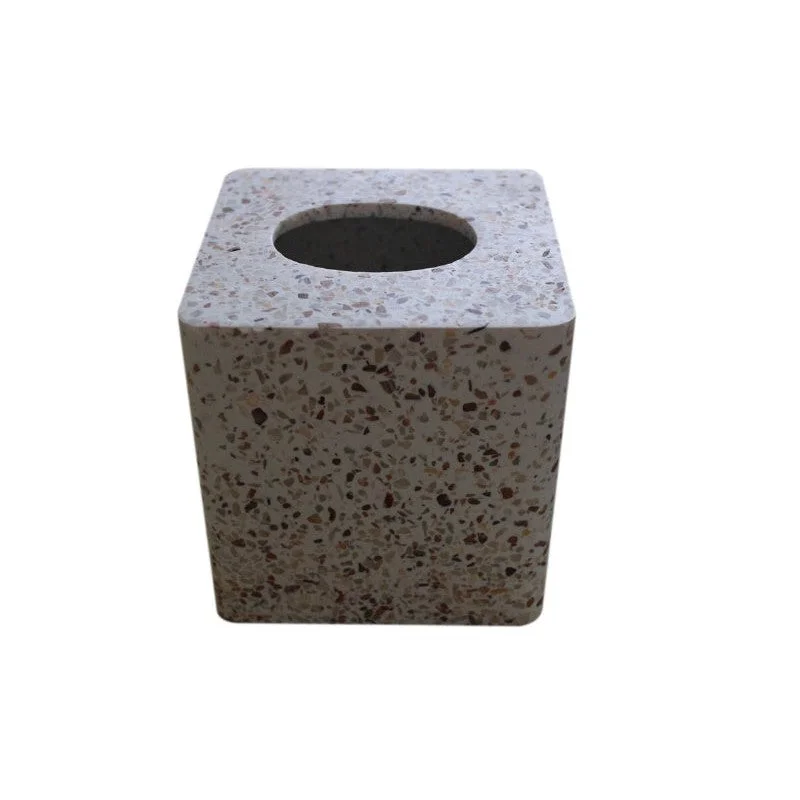 يسكن Dwell Flower Gold Tissue Cover - White