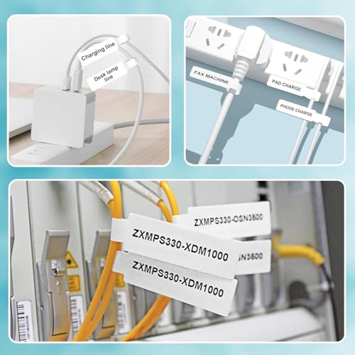 Seznik Cable Tag Thermal Labels – Waterproof, Non-Tearable, Oil & Scratch Resistant, White, 150 Labels/Roll, Pack of 5 Rolls – Wire & Electrical Labeling Stickers - Image 4
