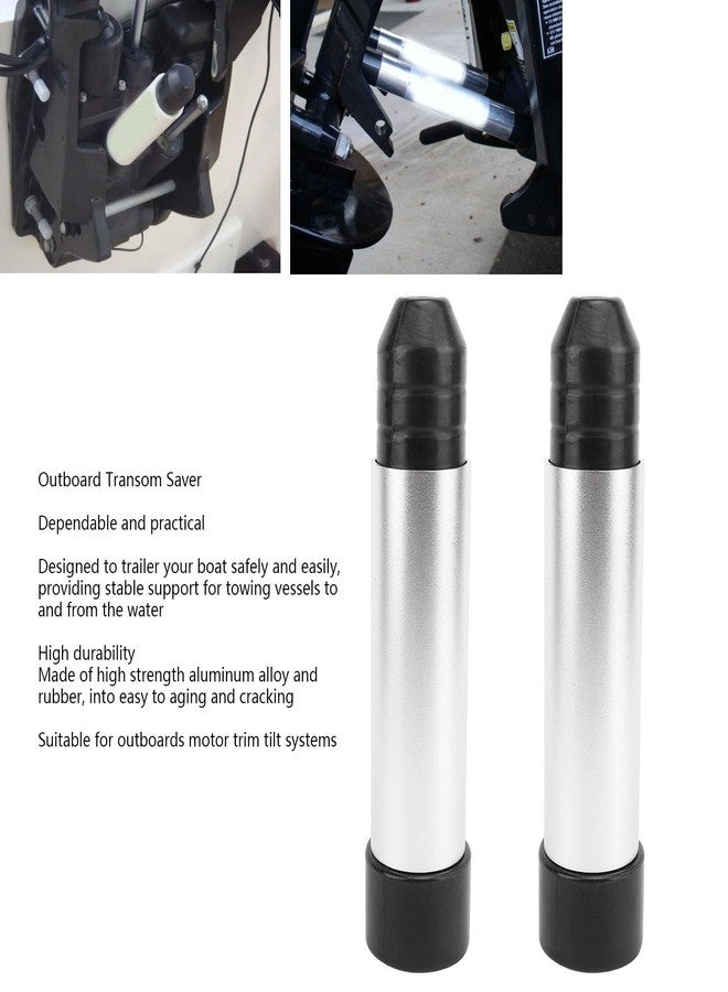 Jiawu Outboard Transom Saver, 2PCS Boat Transom Saver, Wedge Transom Rubber Outboard Motor Support Toter Support, Bass Boat Accessories for Outboards Motor Trim Tilt Systems (Silver) - Image 3