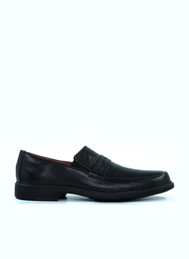 HUSH PUPPIES Black Leather Slip-On Shoes - Image 1