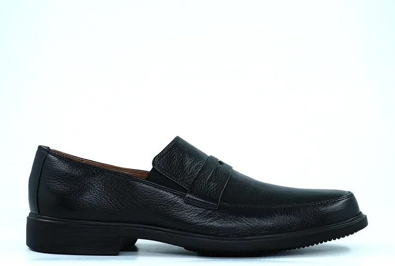 Hush Puppies HUSH PUPPIES Black Leather Slip-On Shoes