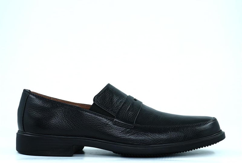HUSH PUPPIES Black Leather Slip-On Shoes - Image 2