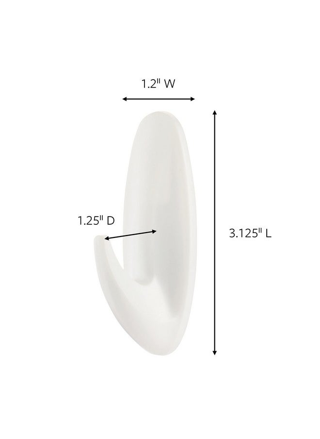 Command Command Medium Designer Hooks, 2 Hooks and 4 Command Strips, Damage Free Hanging Wall Hooks with Adhesive Strips, Adhesive Hooks for Hanging Christmas Decorations, Holds up to 3 lb  - Image 2