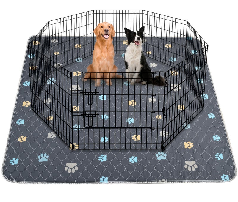 Aitmexcn Washable Puppy Dog Pee Pad, 2PCS 100% Waterproof Whelping Training Mat for Puppy/Senior Dog, Fast Drying Reusable Puppy Pads for Indoor, Outdoor and Car Travel- 48'' x 48'',Gray - Image 1