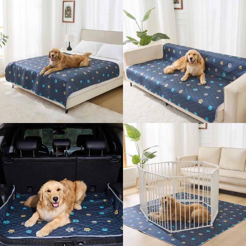 Aitmexcn Washable Puppy Dog Pee Pad, 2PCS 100% Waterproof Whelping Training Mat for Puppy/Senior Dog, Fast Drying Reusable Puppy Pads for Indoor, Outdoor and Car Travel- 48'' x 48'',Gray - Image 5