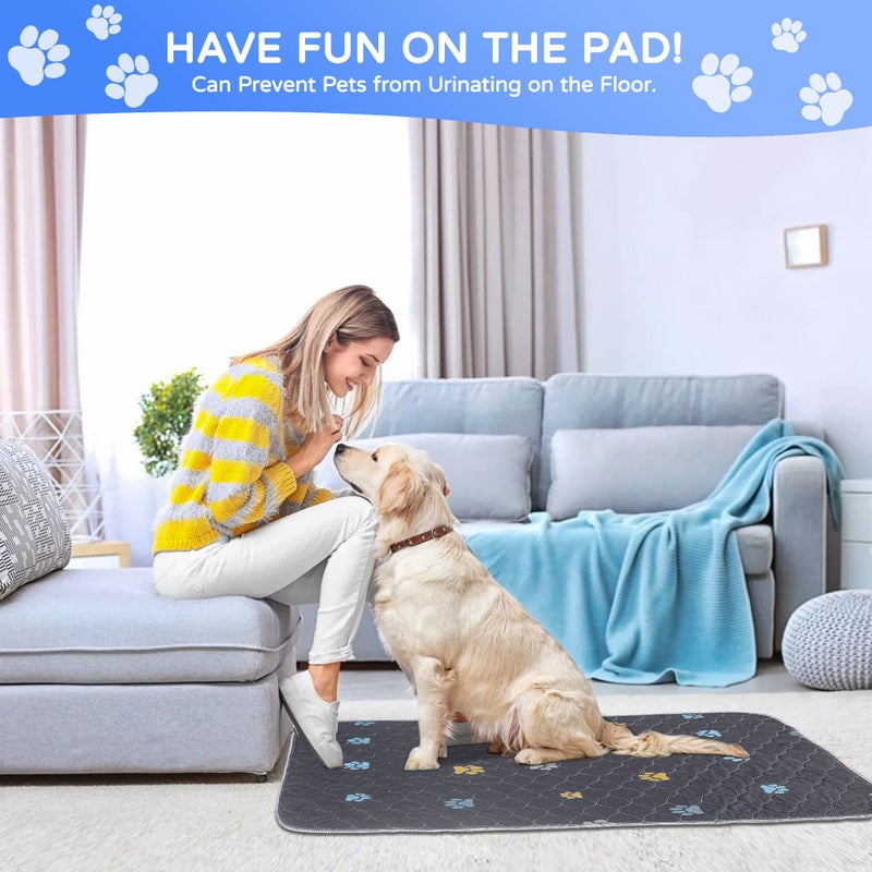 Aitmexcn Washable Puppy Dog Pee Pad, 2PCS 100% Waterproof Whelping Training Mat for Puppy/Senior Dog, Fast Drying Reusable Puppy Pads for Indoor, Outdoor and Car Travel- 48'' x 48'',Gray - Image 4