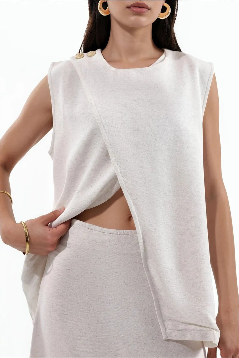 Jennyfer Cotton Viscose Linen Two-Piece Coord - Image 4