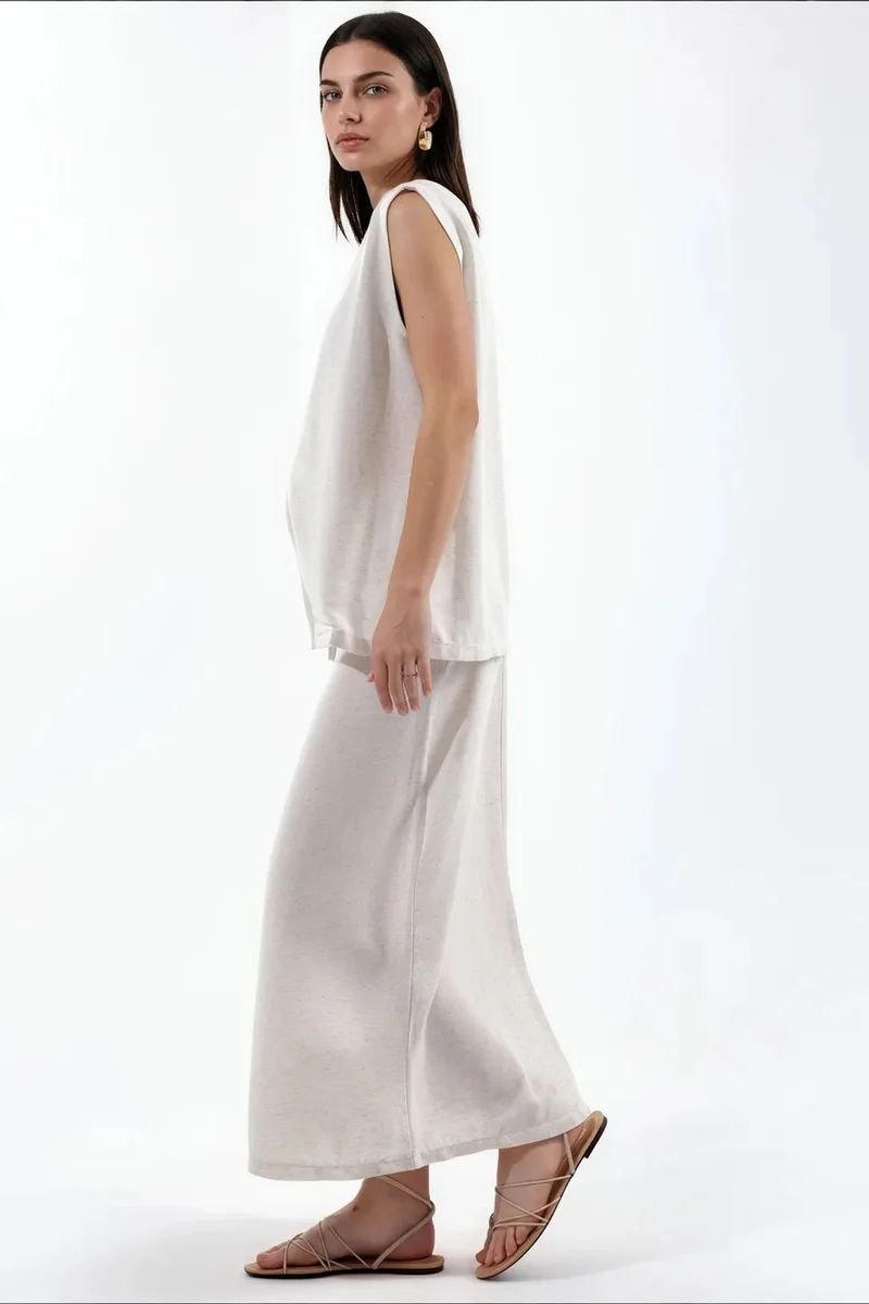Jennyfer Cotton Viscose Linen Two-Piece Coord