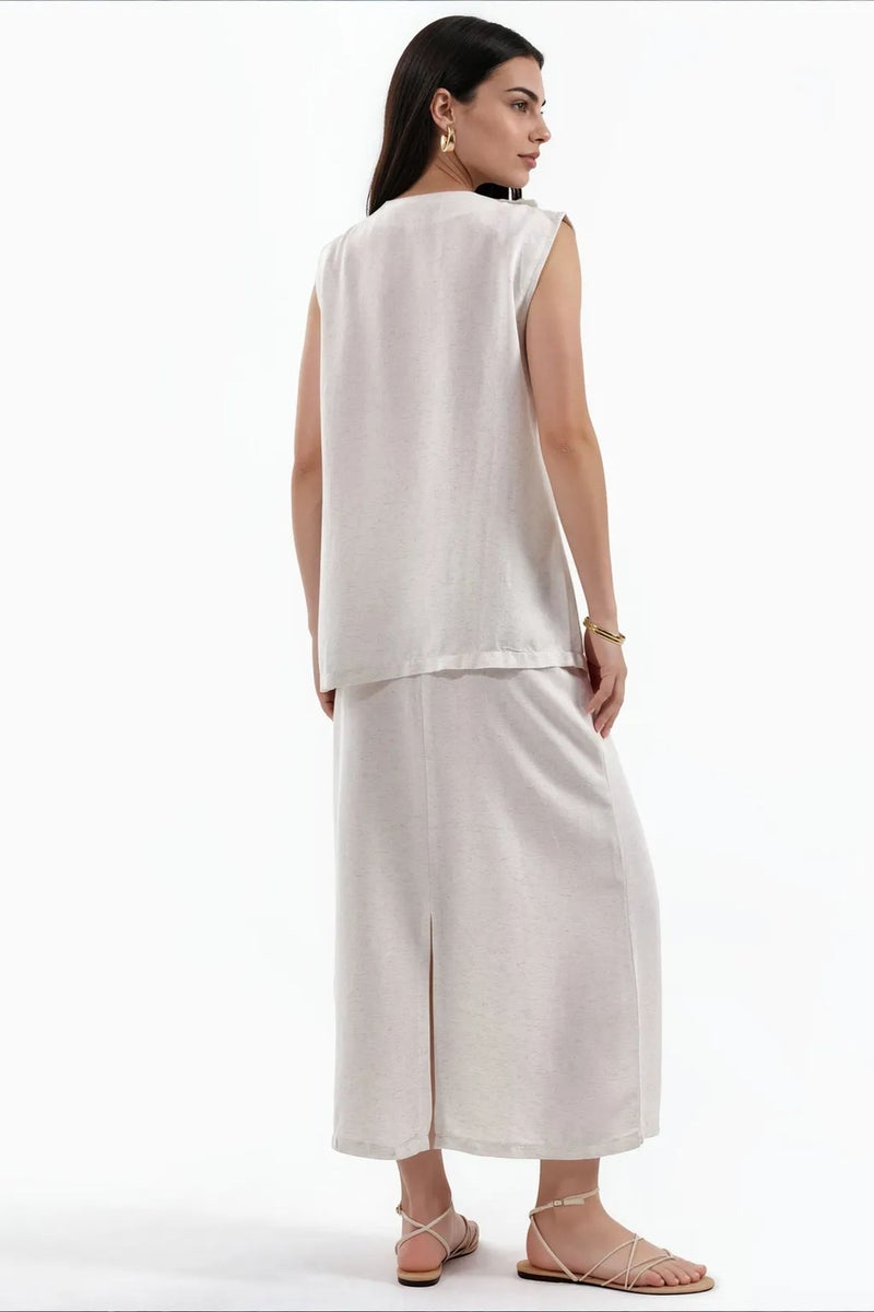 Jennyfer Cotton Viscose Linen Two-Piece Coord - Image 3