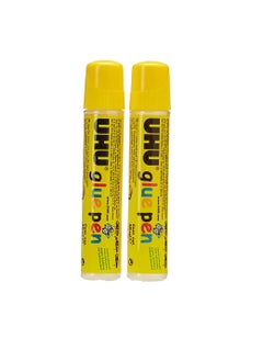 UHU UHU GLUE PEN x 2 SPECIAL DUO PACK, Solvent Free Liquid Glue For Paper, Cardboard, Slime, 50 Ml x 2,Transparent  - Image 1