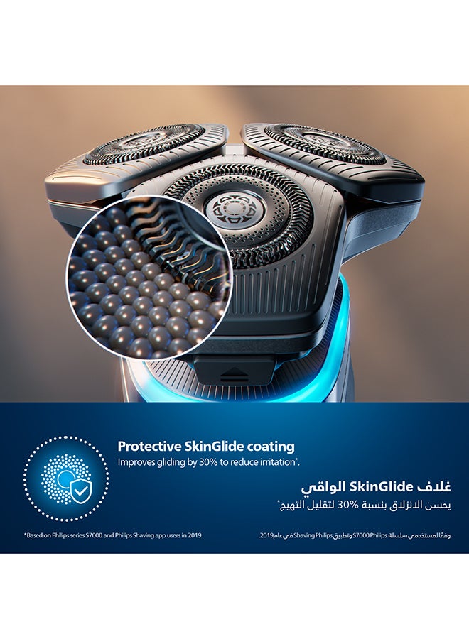 Philips Shaver S9985/50,Wet & Dry Use Smart SkinIQ Tech for a Close, Comfortable Shave,Flexible Heads, Pressure Guard Sensor,60min Cordless Use, Travel Case Included Chrome Silver - Image 3
