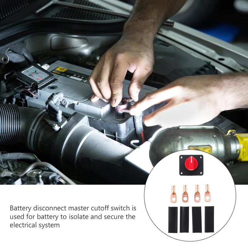 Heavy Duty Battery Disconnect Switch with Knob for Car Truck RV Copper Terminal - Image 4