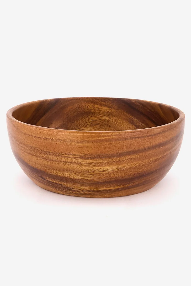 Muy Mucho Acacia Wood Round Platter, Brown