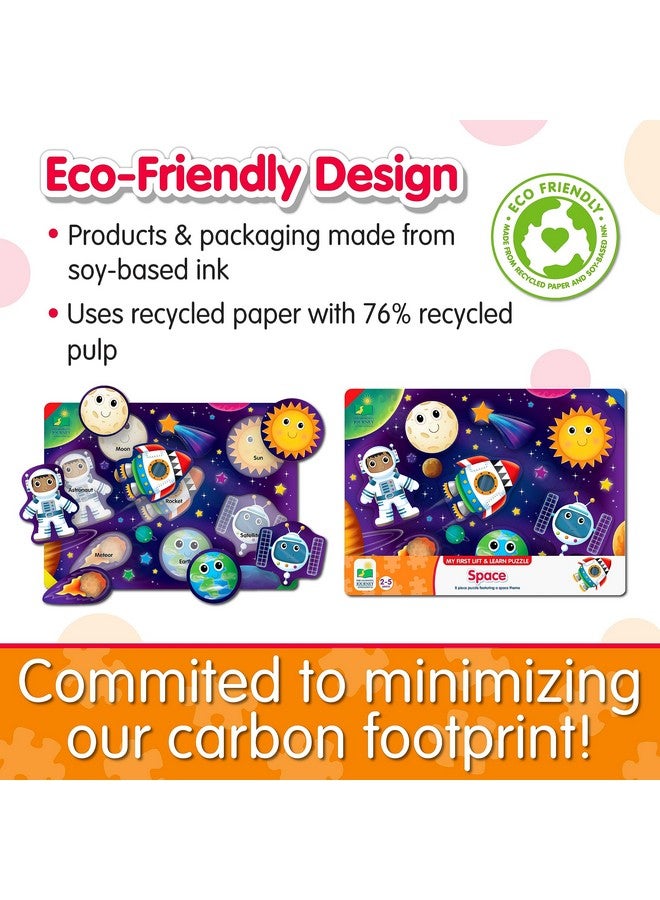 THE LEARNING JOURNEY Space Puzzle Lift & Learn 26 Piece Puzzle Astronaut Moon Sun Puzzles For Toddlers Preschool Games & Activities For Preschool Games & Activities For Children Ages 25 Years - Image 5