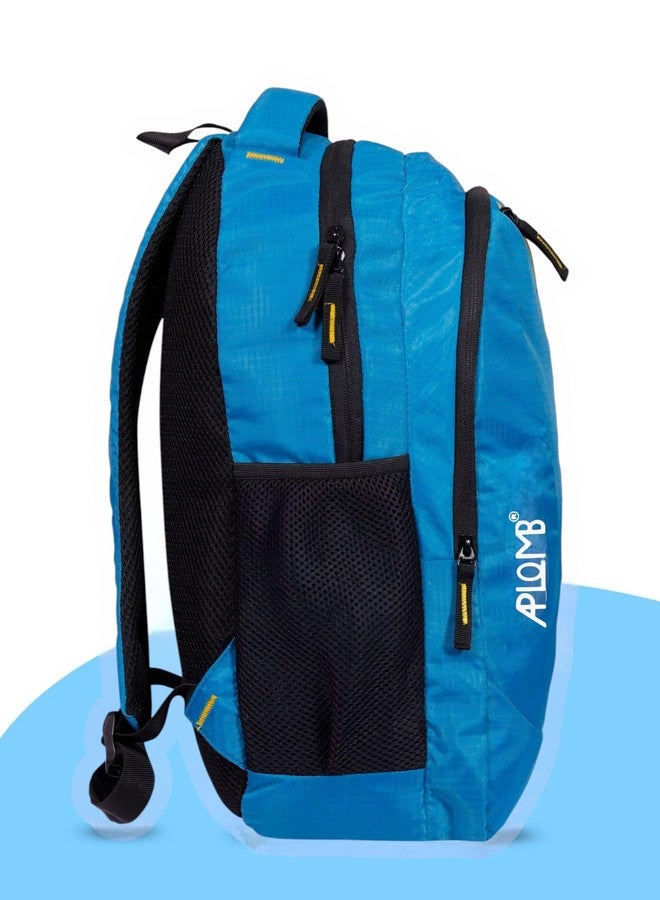 APLOMB Mini Plus Casual Backpack, Blue with Yellow Accent, with Laptop Compartment - Image 4
