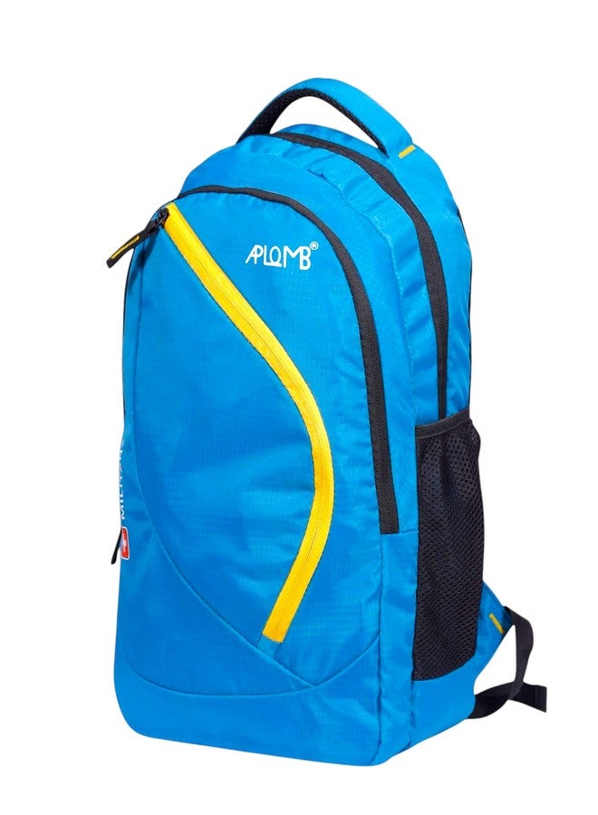 APLOMB Mini Plus Casual Backpack, Blue with Yellow Accent, with Laptop Compartment - Image 1