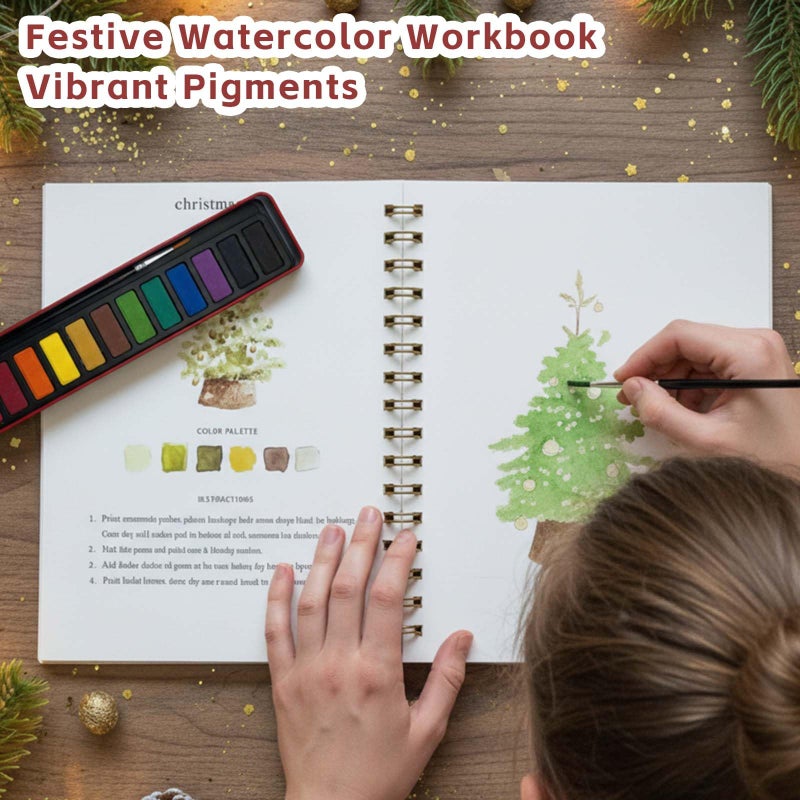 EVRSUWZ Watercolor Workbooks, Beginner Watercolor Painting Kit â€“ Perfect for Gifting to Spark Creativity & Joy for Adults (Bouquet -Without Palette) - Image 2