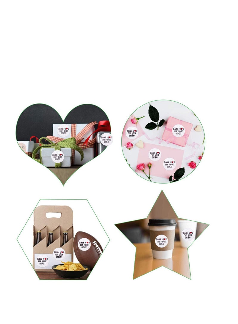 SYOSI Handmade with Love Sticker, Round Rose Floral Round Stickers, Seal Adhesive Labels, Strong Adhesive Hot Glue Coated Paper - Image 4