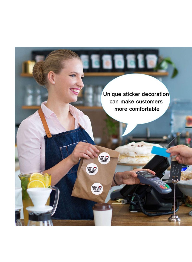 SYOSI Handmade with Love Sticker, Round Rose Floral Round Stickers, Seal Adhesive Labels, Strong Adhesive Hot Glue Coated Paper - Image 5