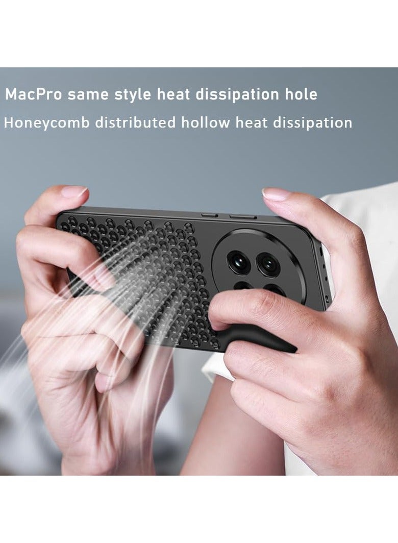 general Metal Elastic Buckle Case Compatible with Oneplus Ace 5 Pro, Aluminum Alloy Heat Dissipation Spring Buckle Anti Shock and Anti Drop Protective Cover - Image 5