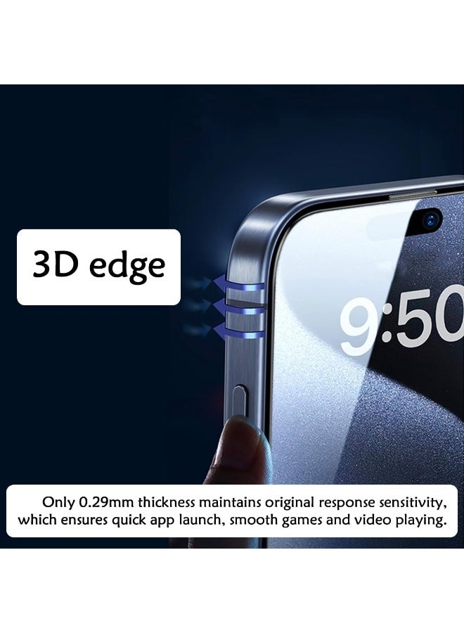 URBBKING Prevention of Peeping Screen Protector Tempered Glass for iPhone 15 - Image 2