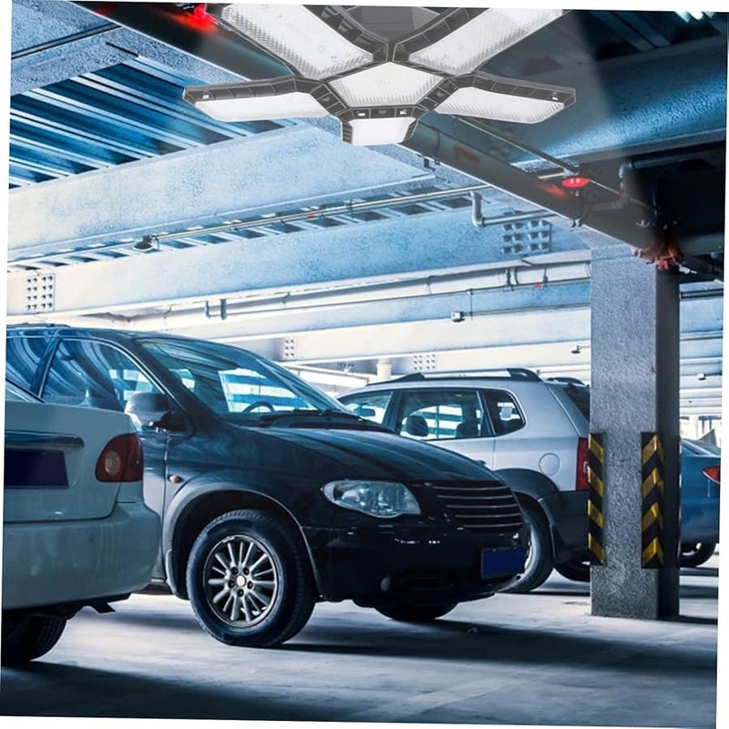 Tehaux 80W Deformable LED Garage Light 5 Panels Wide Voltage For Warehouse Workshop - Image 5