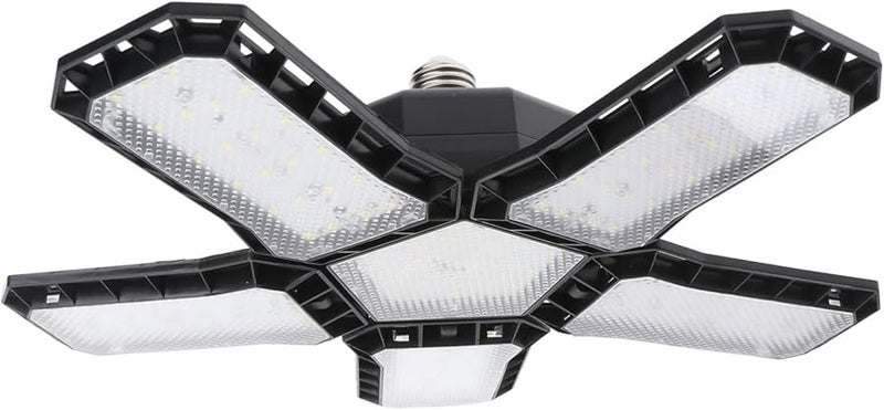 Tehaux 80W Deformable LED Garage Light 5 Panels Wide Voltage For Warehouse Workshop - Image 2