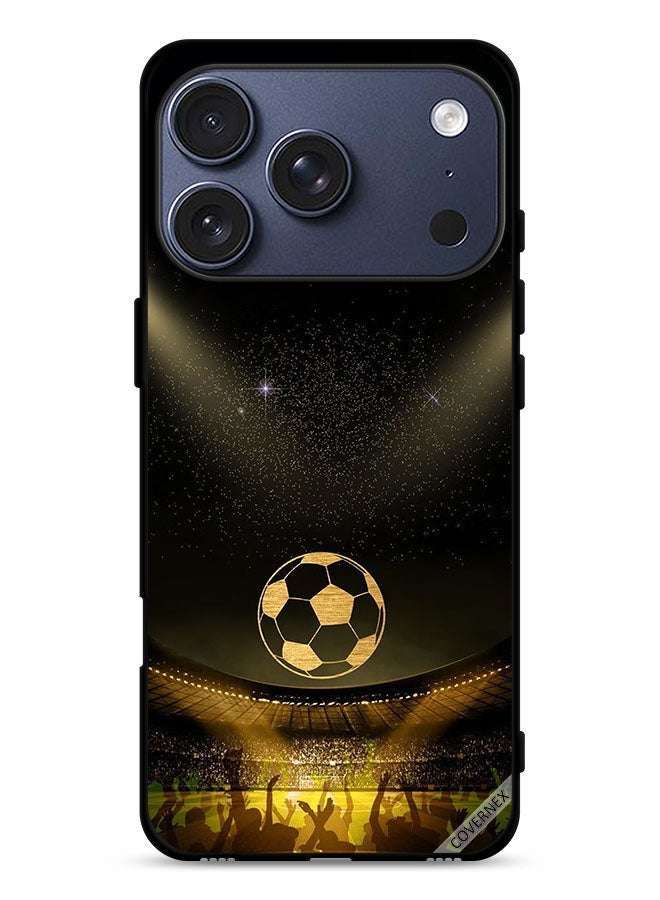 Covernex Apple iPhone 17 Pro Protective Case Cover Black Retro Football Movie Background - Image 1