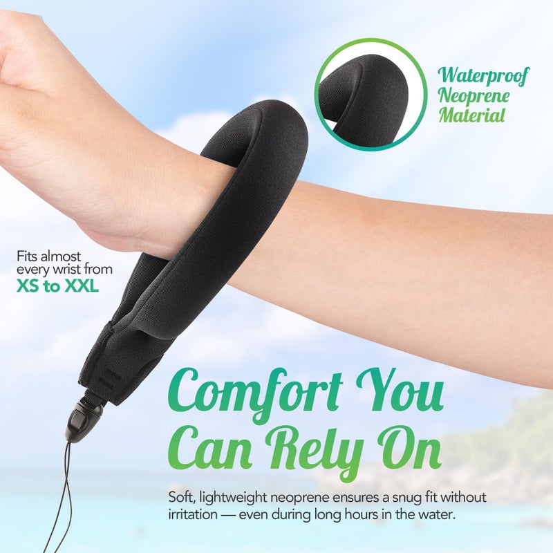 Eco Sun Floating Wrist Strap (2-pack) â€“ Suitable For All Phones (incl. 16 Pro Max), GoPros, Cameras â€“ Floats Up To 0.55 lbs (250g) - Image 4