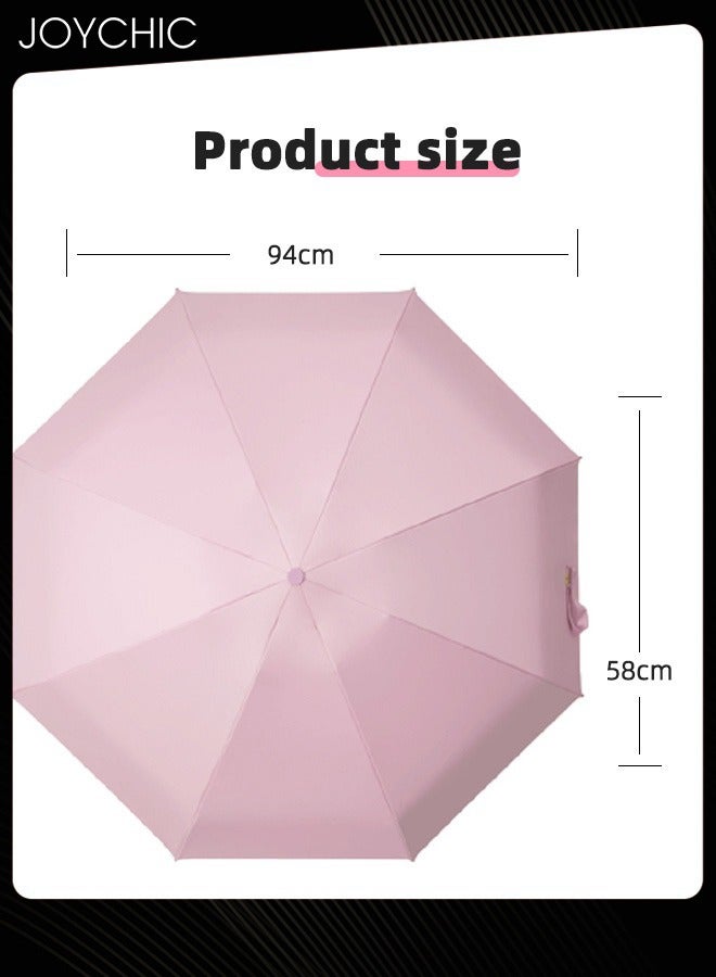 جوي شيك مظلة جيب للسفر صيفية مقاومة لأشعة الشمس للحماية من الأشعة فوق البنفسجية ومظلة كبسولة قابلة للطي باللون الوردي - Image 5