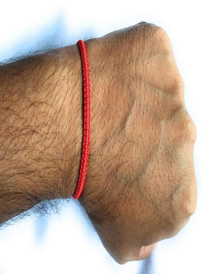 jewel string Red Cord Bracelet Adjustable (1-unit) for girls boys Men & Women(unisex) (Red) - Image 3