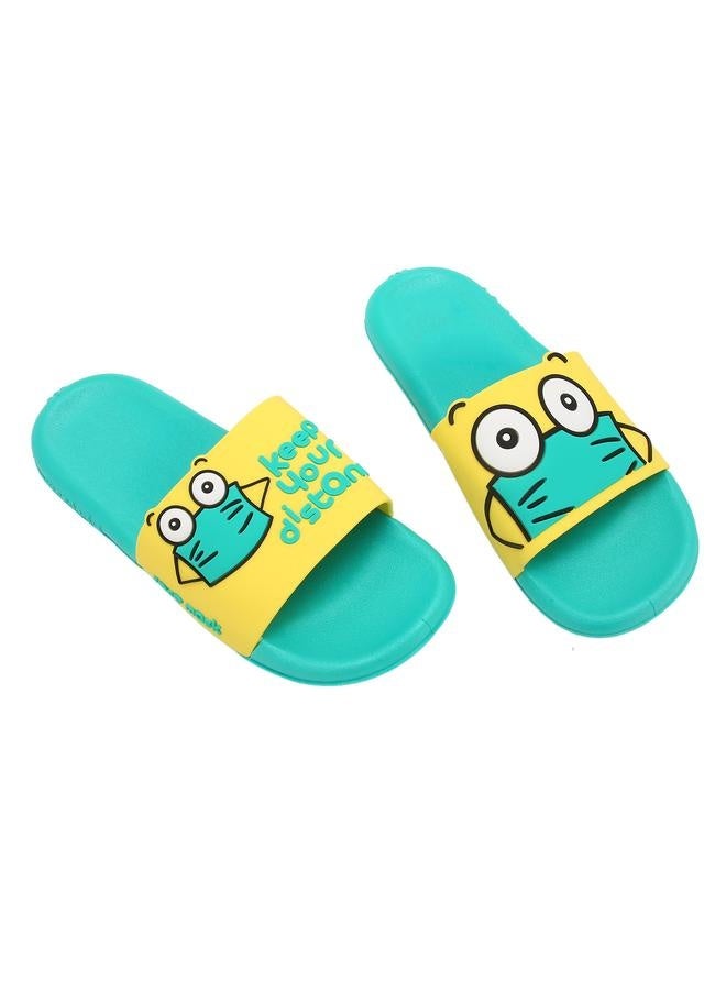 Slippers for Women PVC Anti Slip Soft Breathable Cute Shower Shoes Bathroom Sandals for Indoor Home Beach Green 38/39  - Image 2