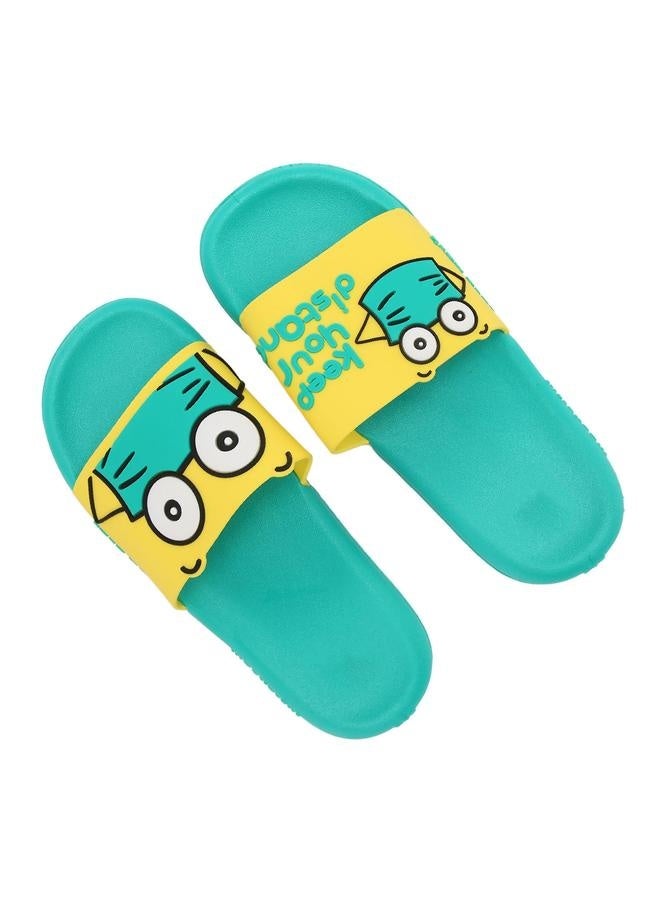 Slippers for Women PVC Anti Slip Soft Breathable Cute Shower Shoes Bathroom Sandals for Indoor Home Beach Green 38/39  - Image 4