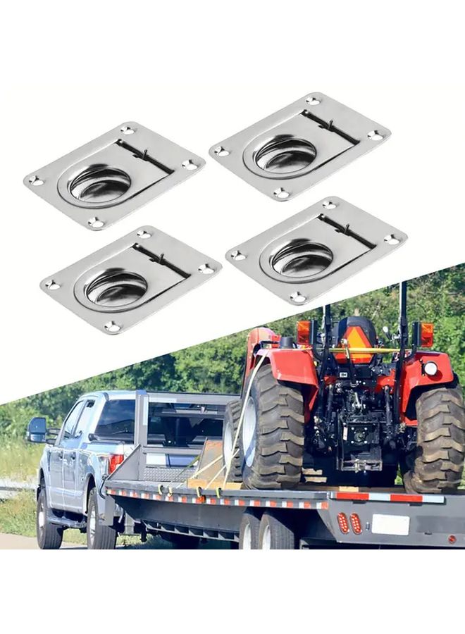 4 Pack Stainless Steel Floor Hooks With Spring Loaded Clamps Heavy Duty Transport - Image 2