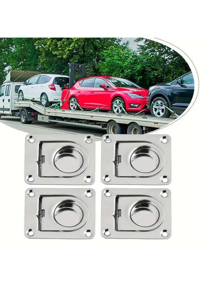 4 Pack Stainless Steel Floor Hooks With Spring Loaded Clamps Heavy Duty Transport - Image 1