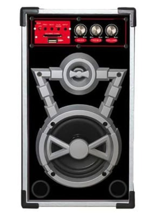 subwoofer 4 inch with remote control contains a usb port, a memory card, bluetooth, audio input and an input to connect to the computer