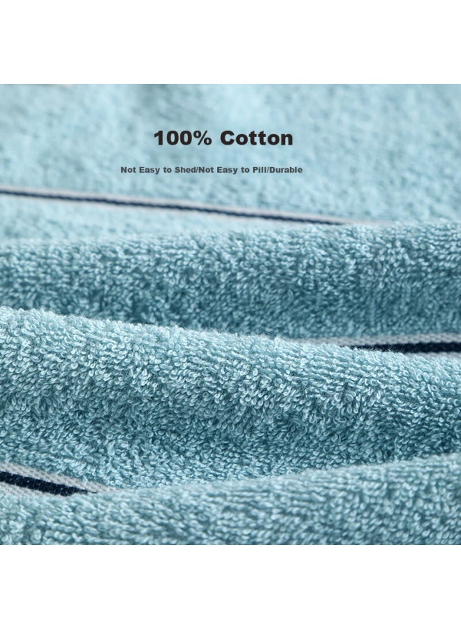 Muji Towel 5a Antibacterial Xinjiang Cotton Soft Skin-friendly 100% Pure Cotton Single Pack Blue - Image 1