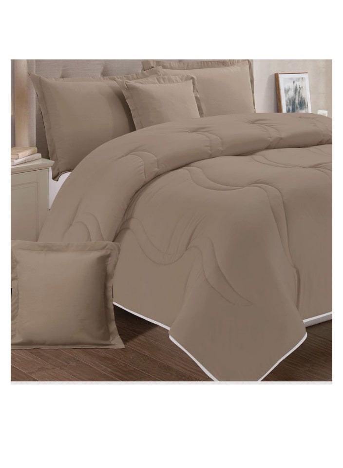 Blue Sky 100% Microfiber Single Bedspread, Solid Design, Reversible, 4-Piece Set, 230X170cm  - Image 2