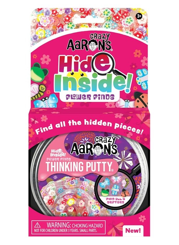 Crazy Aaron's Hide Inside Thinking Putty - Flower Finds, UK Safe Sensory Toy for Kids Ages 3+ - Image 1