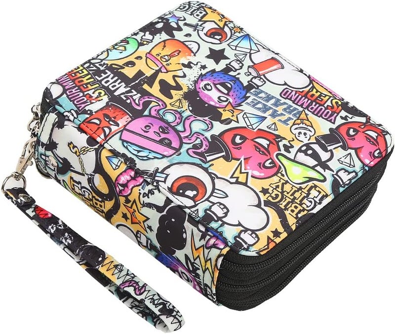 Lbxgap Portable Colored Pencil Case-72 Slots Colored Pencil Case Organizer with Zipper for Watercolor Pens, Pencil Case Organizer for Artist - Image 1