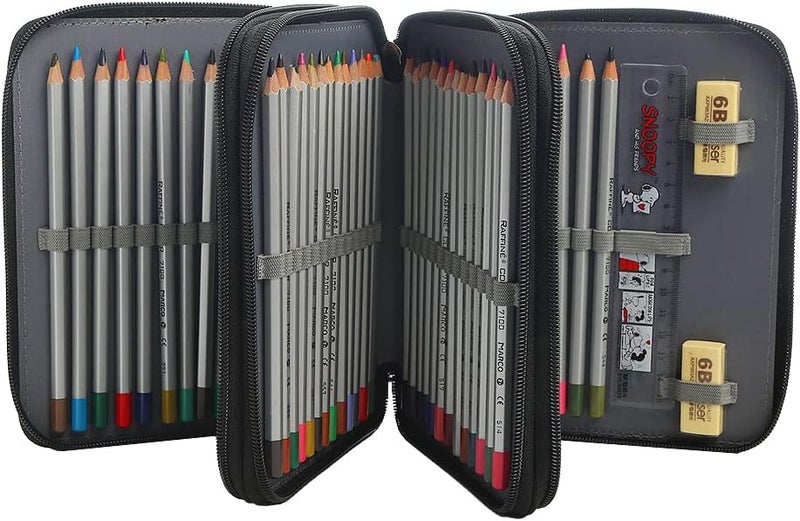 Lbxgap Portable Colored Pencil Case-72 Slots Colored Pencil Case Organizer with Zipper for Watercolor Pens, Pencil Case Organizer for Artist - Image 4