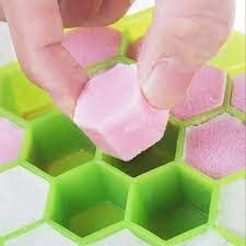 SILENT MONK Midsummer Yellow and Green Pack of 2 Premium Silicon Ice Cube Tray for Freezer with Lids Big Sized 37 Cavity Each Molds Made in India Green Yellow - Image 3
