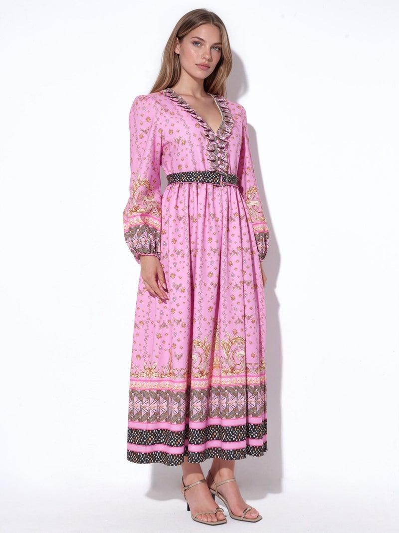Jennyfer Floral Belted Maxi Dress - Image 2