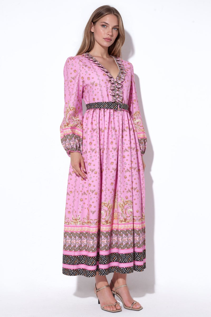 Jennyfer Floral Belted Maxi Dress - Image 2