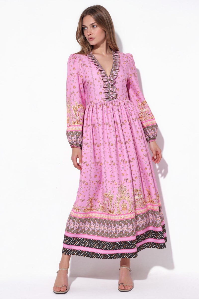Jennyfer Floral Belted Maxi Dress - Image 5