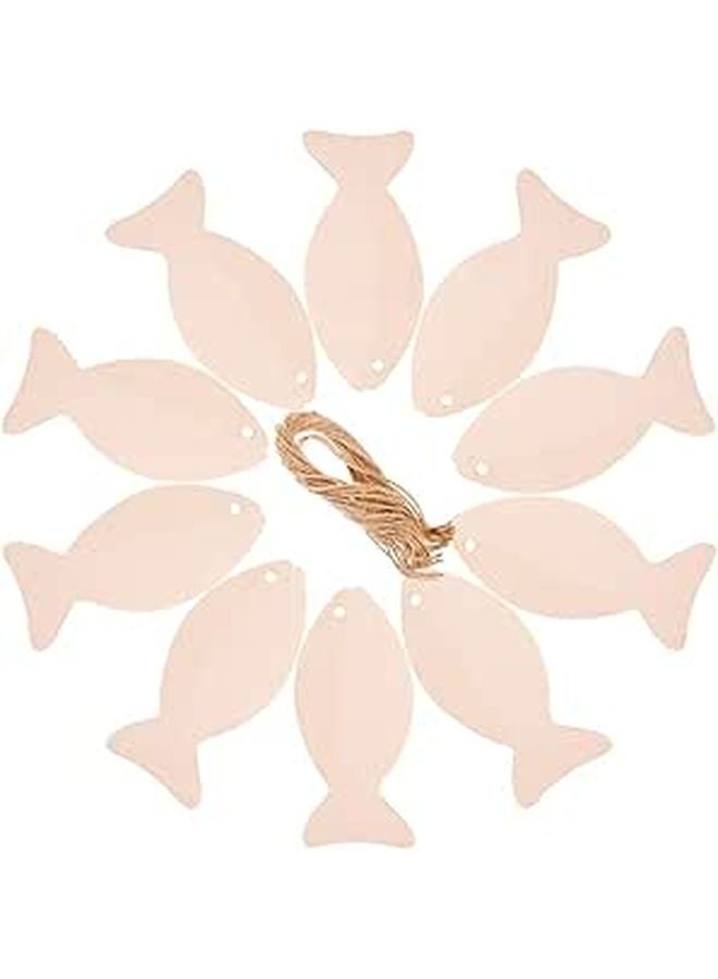 Unfinished Wooden Fish Cutouts 64 Pieces DIY Craft Shapes Blank Signs Wood Supplies - Image 1