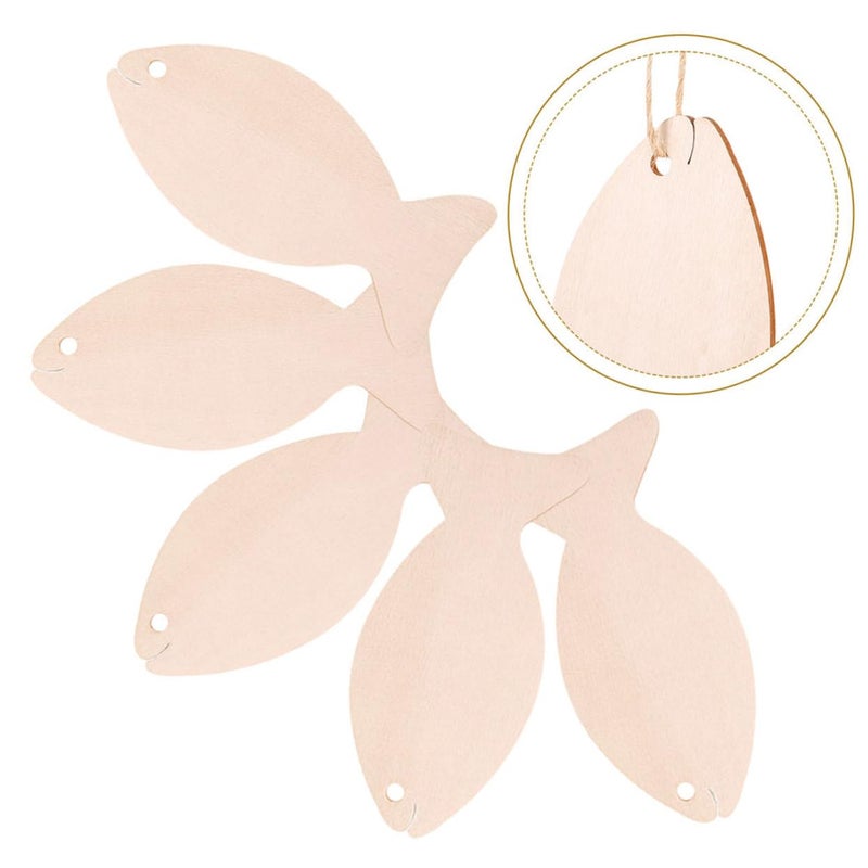 Unfinished Wooden Fish Cutouts 64 Pieces DIY Craft Shapes Blank Signs Wood Supplies - Image 4