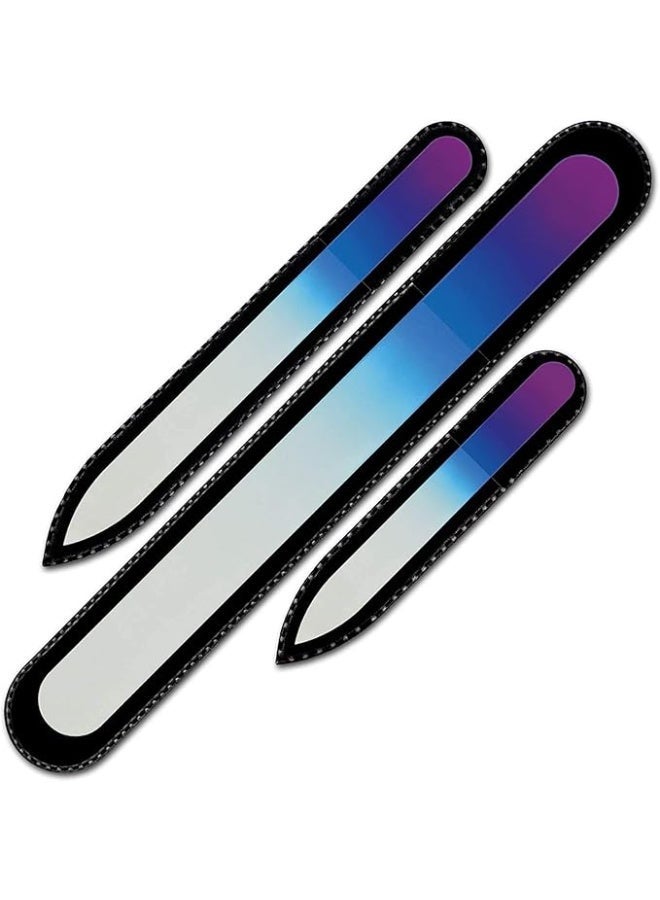 Glass Nail File Set – Tempered Czech Crystal Manicure & Pedicure Tools, Gentle on Nails, Durable & Reusable, Salon Quality, Travel Pouch Included - Image 1